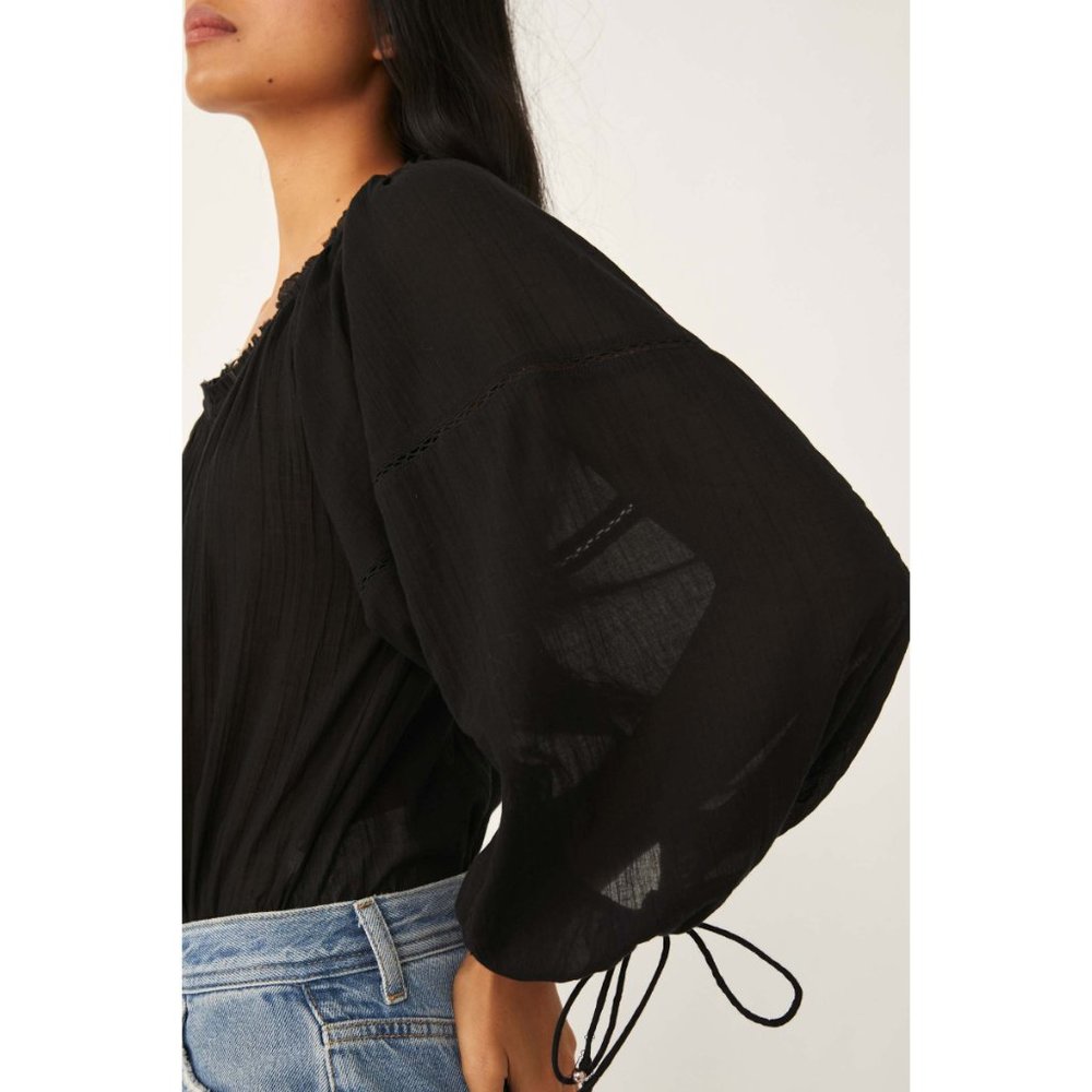 đLAST CHANCEđ NWT Free People Solid Sundown Bodysuit / Black - Picture 5 of 7
